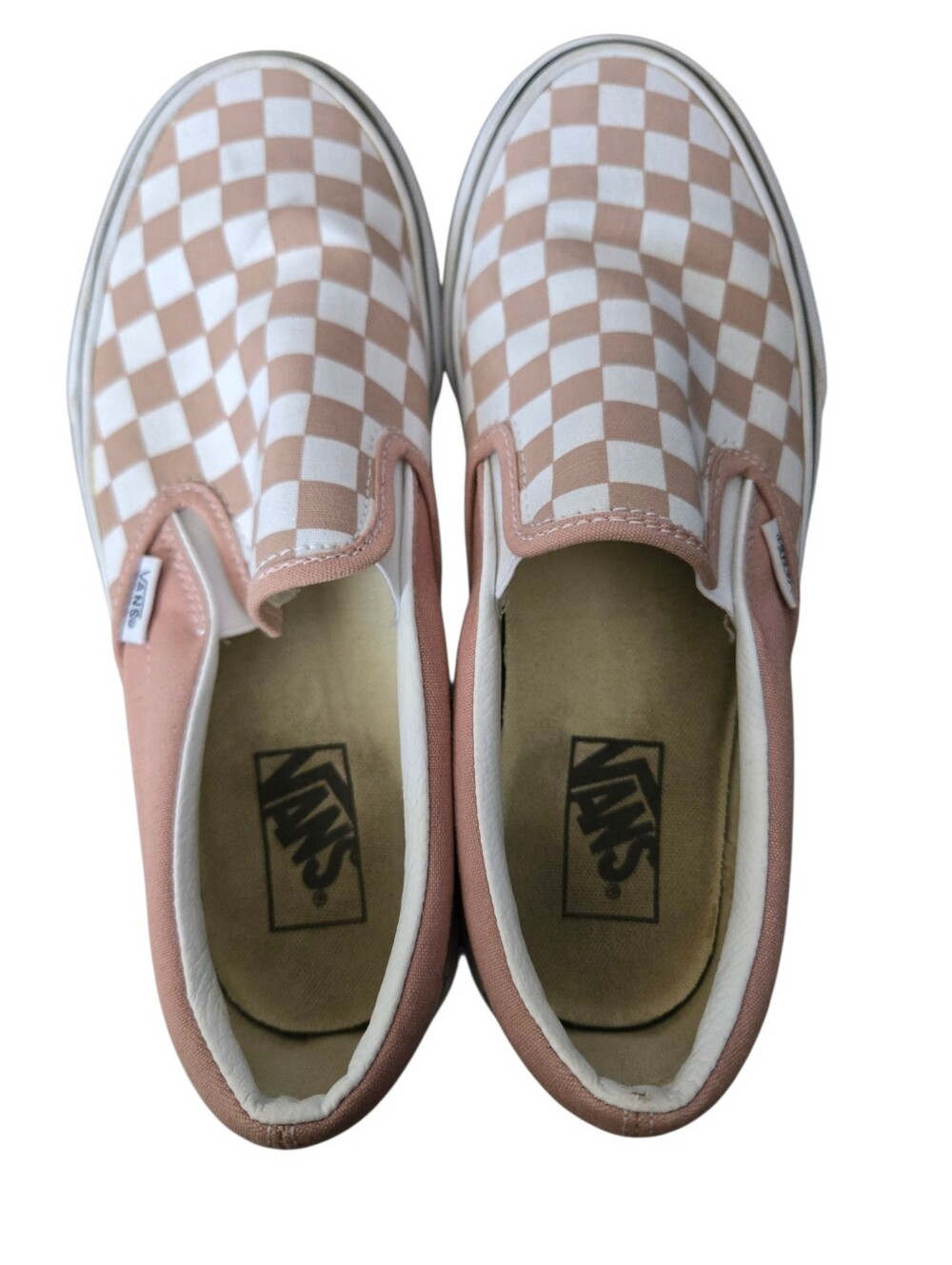 🌸 Vans Classic Slip-On Checkerboard Sneakers | Misty Rose | Women's 8.5 - Picture 10 of 13